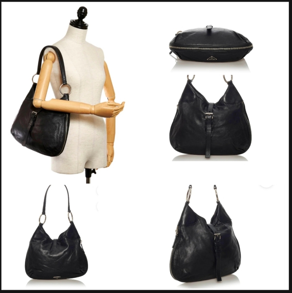Prada leather shoulder bag